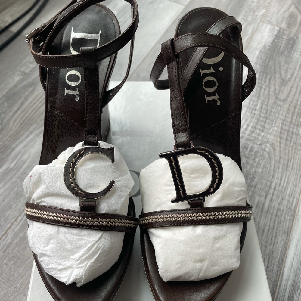 Dior Authentic Wedge Sandals